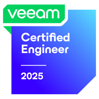 Veeam Certified Engineer 2025 certification badge